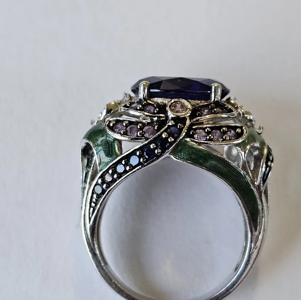 Retired Victoria Wieck Tanzanite and Amethyst Ring in Sterling Silver Sz 8! - Picture 8 of 14